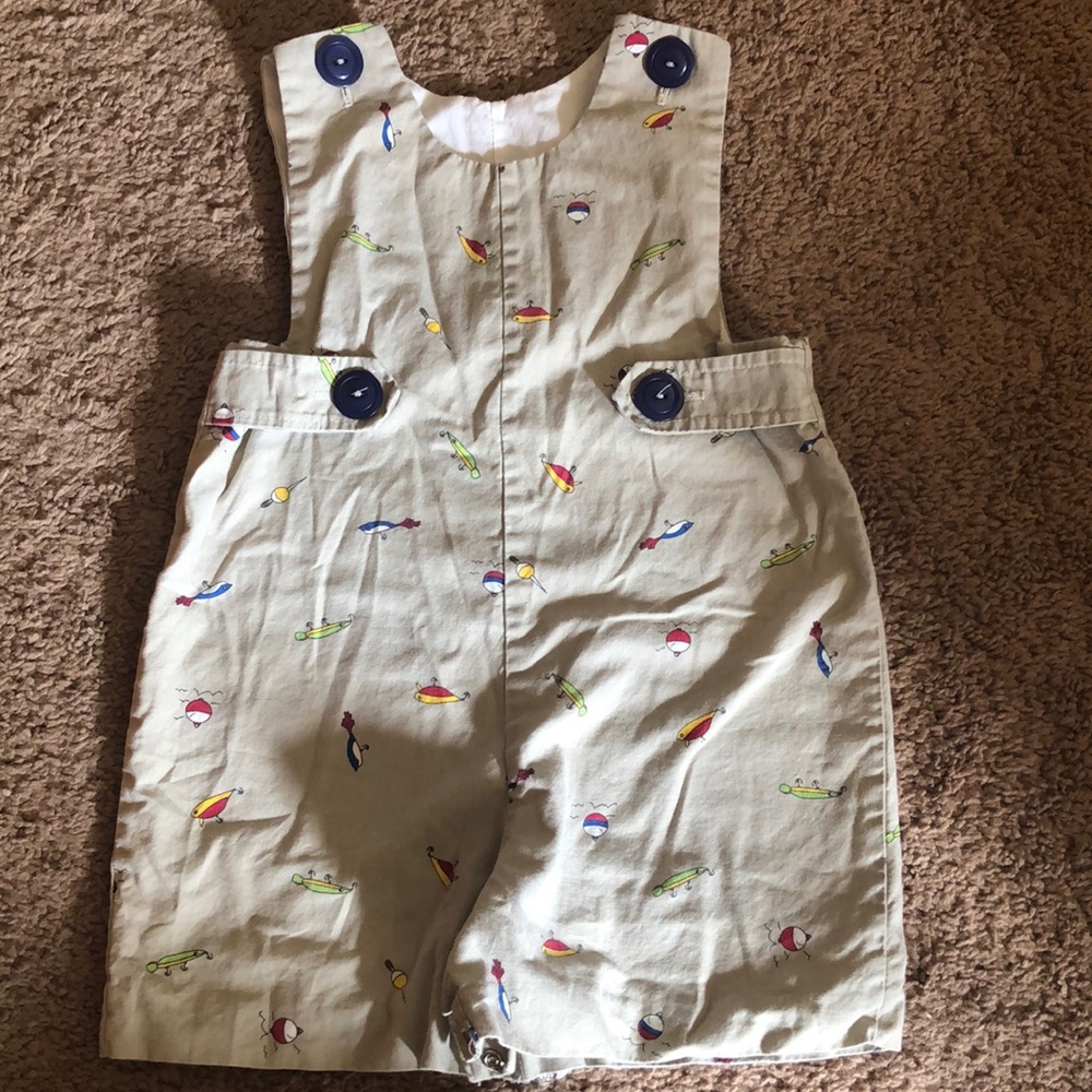 Boys fishing romper